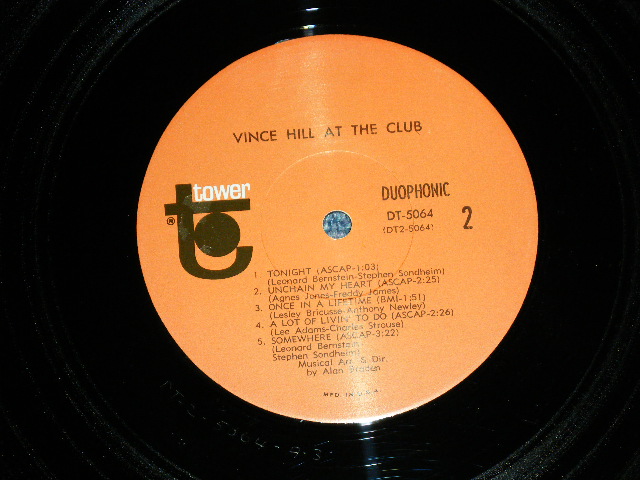 画像: VINCE HILL - AT THE CLUB  / 1966 US ORIGINAL STEREO  Used LP  