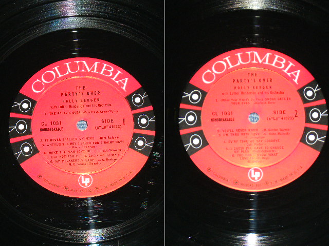 画像: POLLY BERGEN - THE PARTY'S OVER ( Ex/Ex++ ) / 1957 US ORIGINAL 6 EYE'S LABEL MONO  LP 