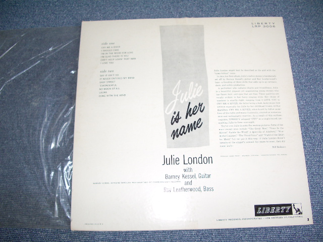 画像: JULIE LONDON - JULIE IS HER NAME ( DEBUT : Ex+/Ex++ ) / 1960? MONO 2nd PRESS LABEL LP