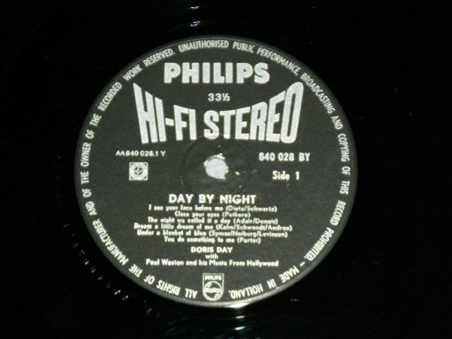 画像: DORIS DAY -  DAY BY NIGHT / 1959 HOLLAND ORIGINAL STEREO  Used LP