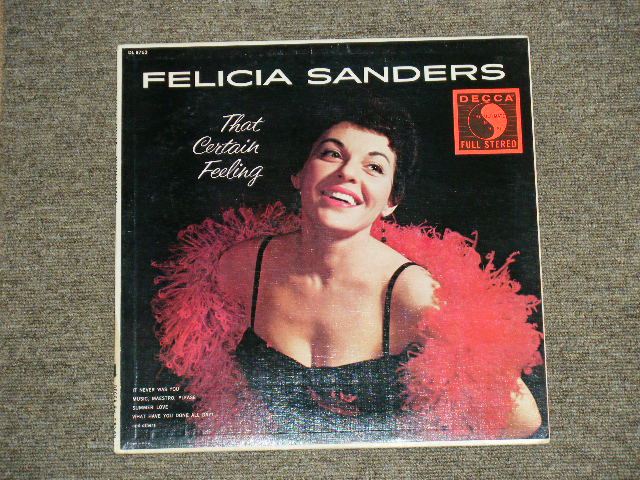 画像1: FELICIA SANDERS - THAT CERTAIN FEELING / 1958 US ORIGINALStereo LP