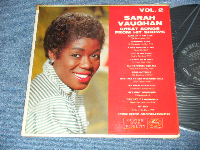 画像1: SARAH VAUGHAN - SINGS GREAT SONGS FROM HIT SHOWS VOL.2   / 1958  US ORIGINAL Black Label MONO LP