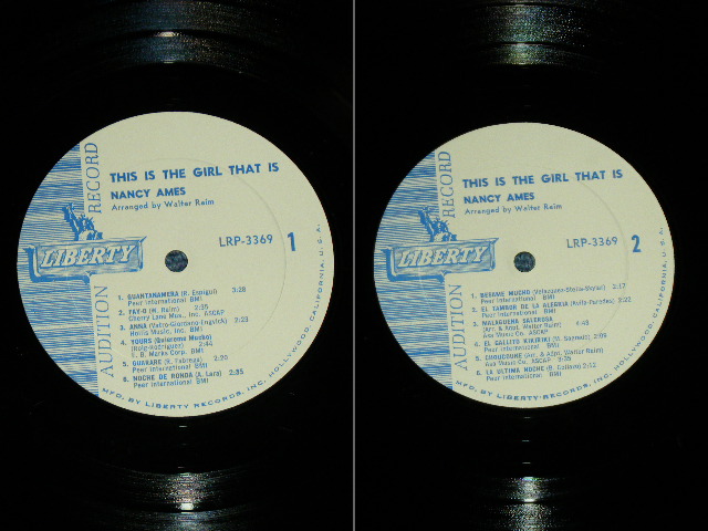 画像: NANCY AMES - THIS IS THE GIRL THAT IS  ( Ex+/Ex++ ) / 1964 US ORIGINAL AUDITION Label Promo MONO LP 