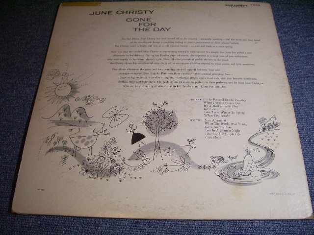 画像: JUNE CHRISTY - GONE FOR THE DAY / 1957 US ORIGINAL MONO LP