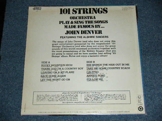 画像: 101 STRINGS - PLAY ' SING THE SONGS MADE FAMOUS BY... JOHN DENVER  /  1970's  US ORIGINAL Used LP