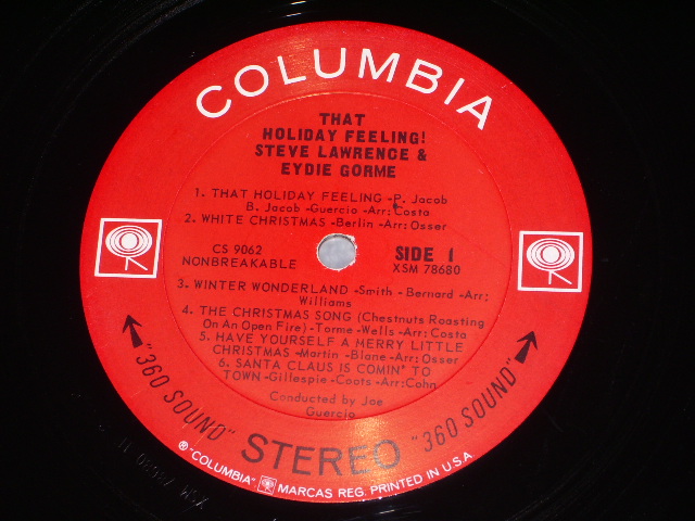 画像: EYDIE GORME and STEVE LAWRENCE - THAT HOLLIDAY FEELING! ( CHRISTMAS SONGS ) / 1964 US ORIGINAL STEREO  LP