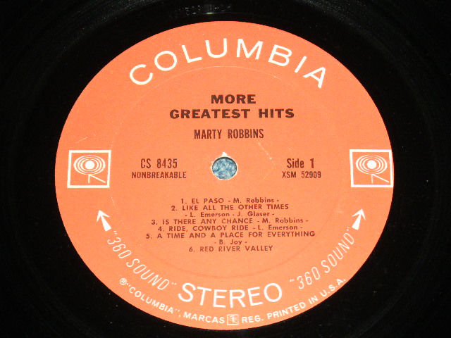 画像: MARTY ROBBINS -  MORE GREATEST HITS / 1963 US ORIGINAL 2nd Press 360 SOUND Label STEREO  LP 