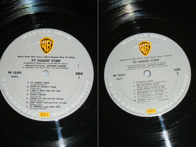 画像: OST/  WARREN BAKER - 77 SUNSET STRIP  / 1959 US ORIGINAL Mono LP 