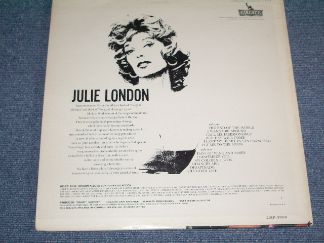 画像: JULIE LONDON - THE END OF THE WORLD  /1963 US  ORIGINAL MONO LP