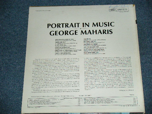 画像: GEORGE MAHARIS - PORTRAIT IN MUSIC / 1962 US ORIGINAL Mono LP