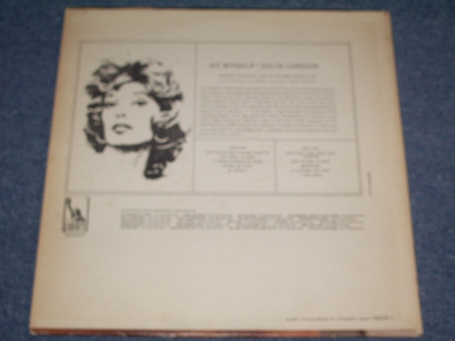 画像: JULIE LONDON - BY MYSELF ( Ex+/Ex+ Looks: Ex++ )  /1963? US AMERICA ORIGINAL "1st Press GOLD Color Logo Label"  Used LP