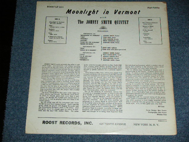 画像: JOHNNY SMITH - MOONLIGHT IN VERMONT / 1956 US ORIGINAL MONO Used LP