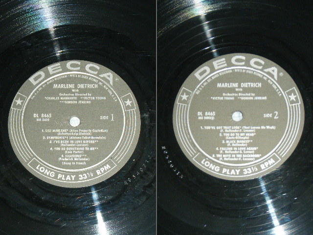 画像: MARLENE DIETRICH - MARLENE DIETRICH / 1957 US ORIGINAL 1st PRESS BLACK With SILVER Print Label MONO Used LP