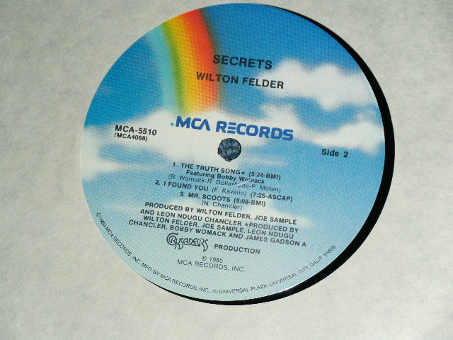 画像: WILTON FELDER Featuring BOBBY WOMACK - SECRETS ( MINT-/Ex+++) / 1985 US AMERICA ORIGINAL Used LP  