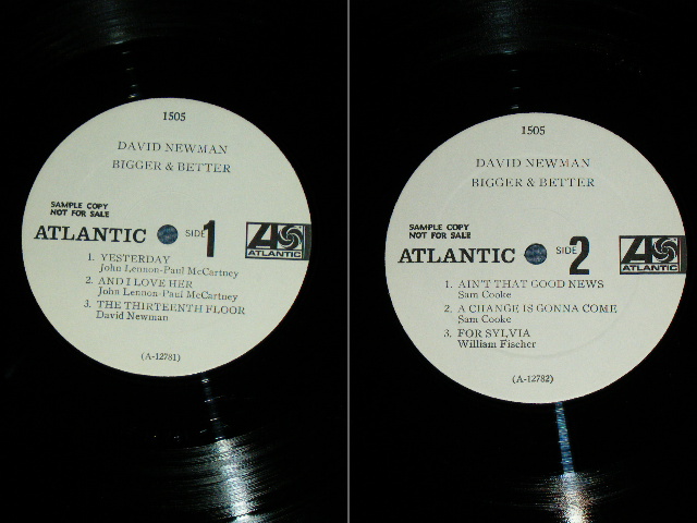 画像: DAVID NEWMAN - BIGGER & BETTER / 1968 US ORIGINAL White Label PROMO STEREO Used LP  