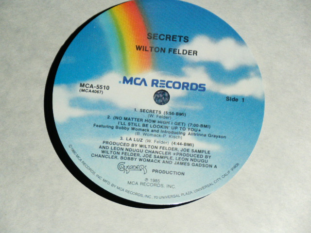 画像: WILTON FELDER Featuring BOBBY WOMACK - SECRETS ( MINT-/Ex+++) / 1985 US AMERICA ORIGINAL Used LP  
