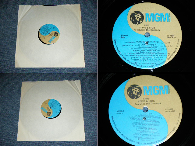 画像: EYDIE GORME and STEVE LAWRENCE - SING ( COVER SONG at 70's SONG ) / 1973 US ORIGINAL LP Cut Out Corner 