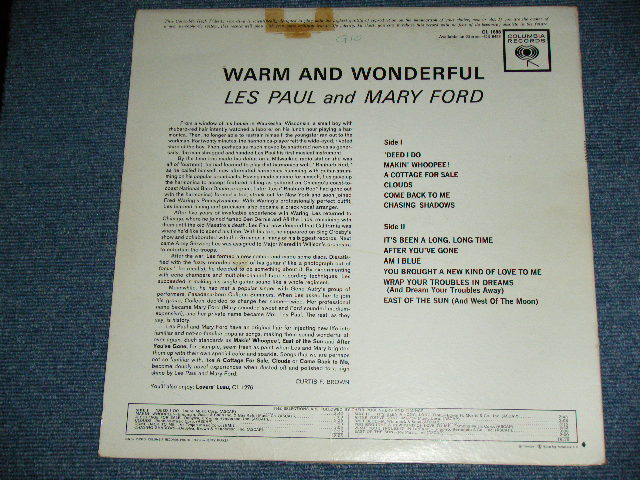 画像: LES PAUL & MARY FORD  - WARM AND WONDERFUL  / 1962 US ORIGINAL 6 EYES Label  Mono Used LP 