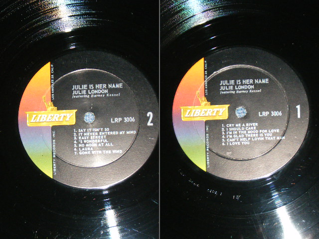 画像: JULIE LONDON - JULIE IS HER NAME ( DEBUT ALBUM : Ex- / Ex+++ ) / 1960? 1st Press Jacket With 2nd PRESS LABEL MONO Used LP 