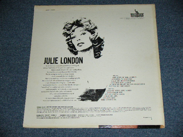 画像: JULIE LONDON - THE END OF THE WORLD ( Ex+/Ex+++ ) /1963 US STEREO ORIGINAL Used LP