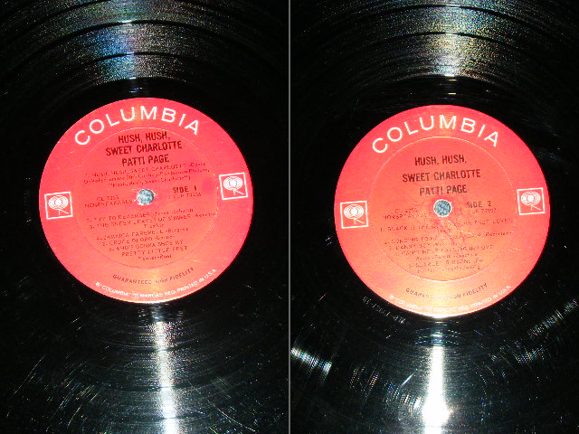 画像: PATTI PAGE - HUSH, HUSH, SWEET CHARIOTTE ( VG+++/Ex ) /1965 US ORIGINAL 1st Press "2-EYES with GUARANTEED" Label  MONO Used LP 