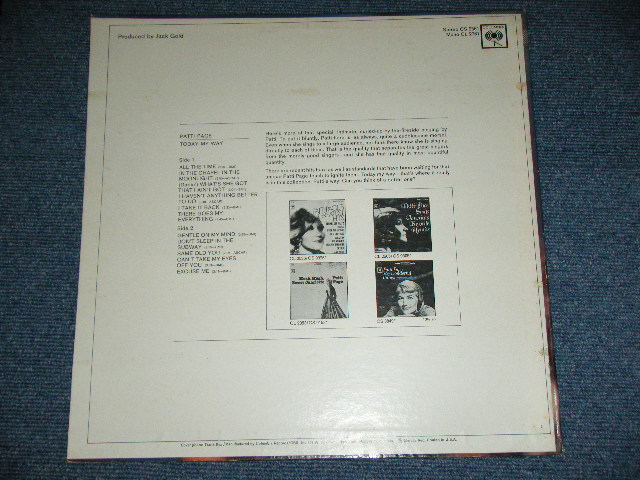画像: PATTI PAGE - TODAY MY WAY / 1967 US ORIGINAL 360 Sound STEREO Label Used  LP 