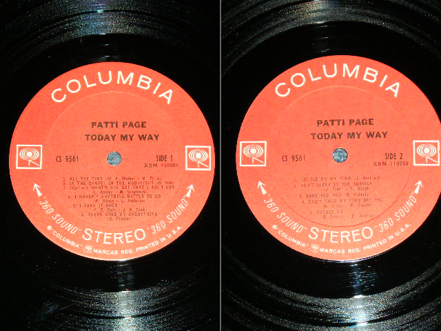 画像: PATTI PAGE - TODAY MY WAY / 1967 US ORIGINAL 360 Sound STEREO Label Used  LP 