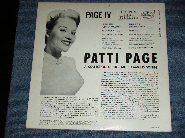 画像: PATTI  PAGE - PAGE 4 (Ex+/Ex++ ) / 1955 US ORIGINAL MONO Used LP 