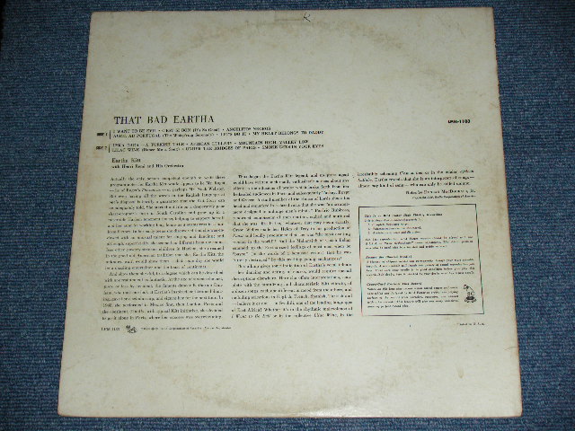 画像: EARTHA KITT -  THAT BAD EARTHA  / 1955 US ORIGINA  MONO Used LP