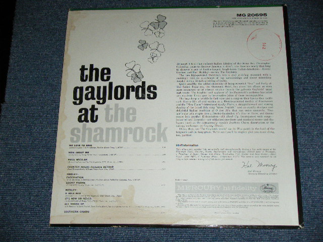 画像: THE GAYLORDS - AT THE SHAMROCK   /  1962 US  ORIGINAL MONO Used LP