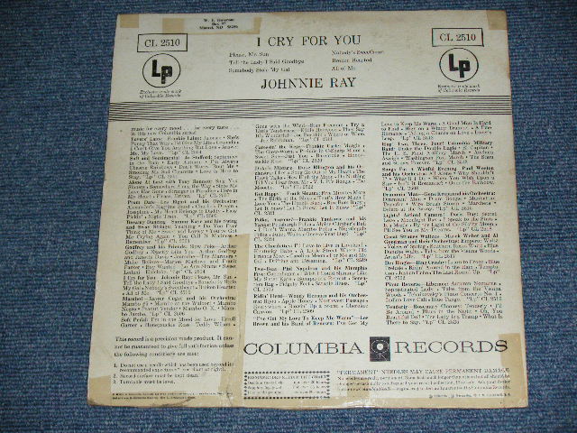 画像: JOHNNIE RAY - I CRY FOR YOU / 1955 US ORIGINAL 6 EYE'S Label  MONO 10" LP 