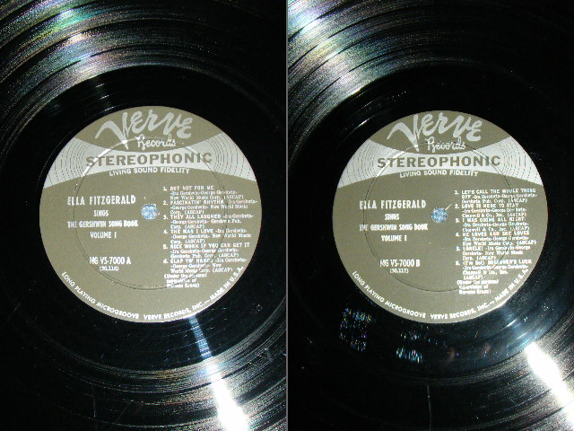 画像: ELLA FITZGERALD - SINGS THE GERSHWIN SONG BOOK(VG+++/Ex++  Looks : Ex+ )   /  1959 US ORIGINAL "VERVE at BOTTOM Label" STEREO  Used LP