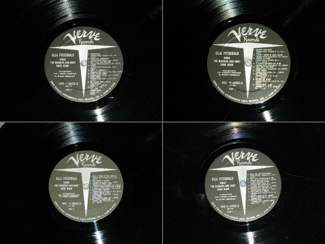 画像: ELLA FITZGERALD - SINGS THE ROGERS & HART SONG BOOK  /  1956 US ORIGINAL "VERVE at BOTTOM Label" MONO Used 2-LP 