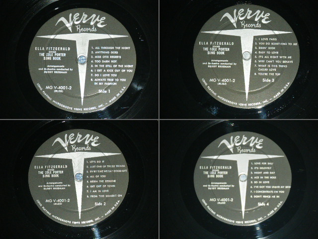 画像: ELLA FITZGERALD - SINGS THE COLE PORTER  SONG BOOK  /  1956 US ORIGINAL "VERVE at BOTTOM Label" MONO Used 2-LP 