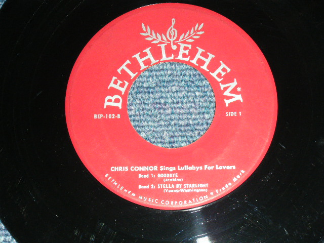 画像: CHRIS CONNOR - SINGS LULLABYS FOR LOVERS  / 1954 US ORIGINAL Used 7"EP With PICTURE SLEEVE 