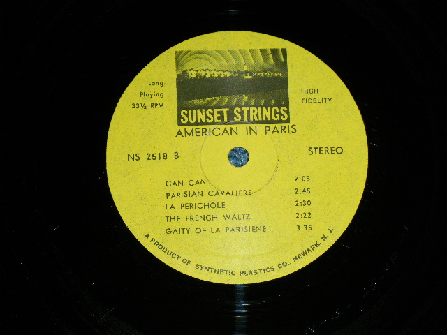 画像: SUNSET STRINGS - AMERICAN IN PARIS  / 1960's US ORIGINAL  STEREO  Used LP