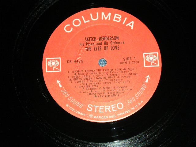 画像: SKITCH HENDERSON - THE EYES OF LOVE /  1967 US ORIGINAL Promo Stamp '360 Sound" Label STEREO  Used LP