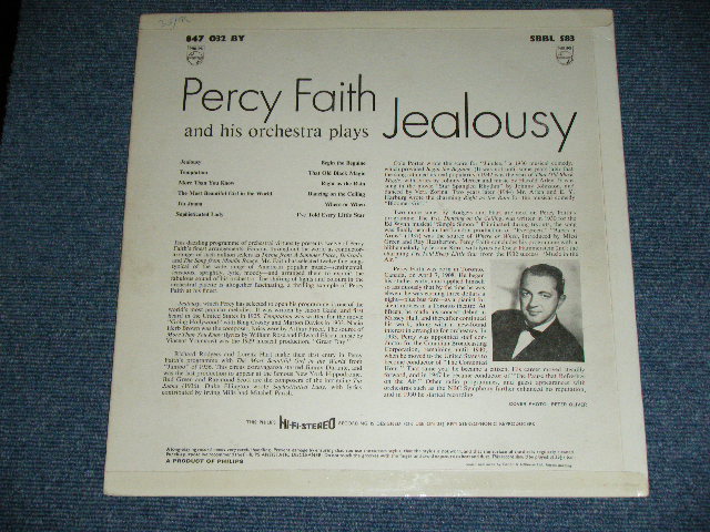 画像: PAERCY FAITH - JEALOUSY  / 1960 UK ORIGINAL STEREO Used LP 