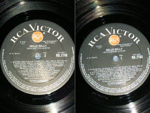 画像: ost ORIGINAL DRURY LANE CAST RECORDING - MARY MARTIN in HELLO DOLLY   / 1965 UK ORIGINAL MONO Used LP With INSERTS 