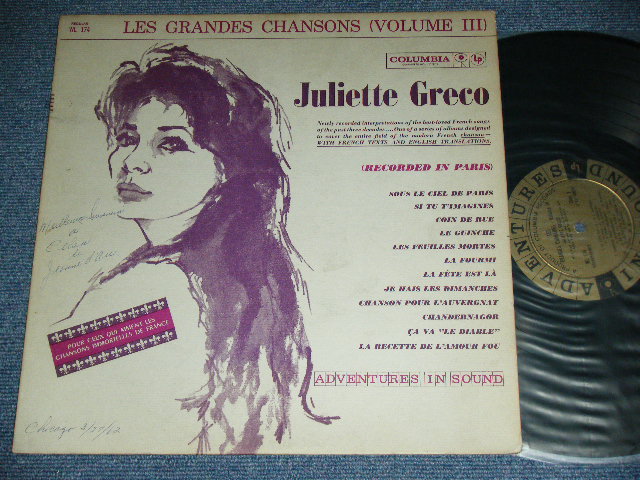 画像1: JULIETTE GRECO -  LES GRANDES CHANSONS VOL.III /  1960's?  US ORIGINAL MONO Used LP