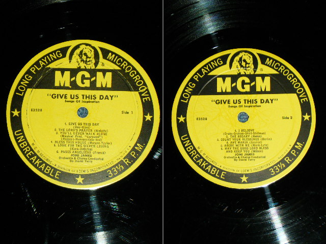 画像: JONI JAMES - GIVE US THIS DAY ( Ex++/Ex ) / 1957 US ORIGINAL 1st Press YELLOW LABEL MONO Used LP