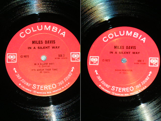 画像: MILES DAVIS  -  IN A SILENT WAY  / 1969 US ORIGINAL Promo Sheet WHITE 360 Sound  Label STEREO Used LP 