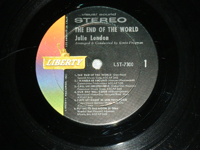画像: JULIE LONDON - THE END OF THE WORLD ( Ex/Ex+ ) /1963 US STEREO ORIGINAL Used LP