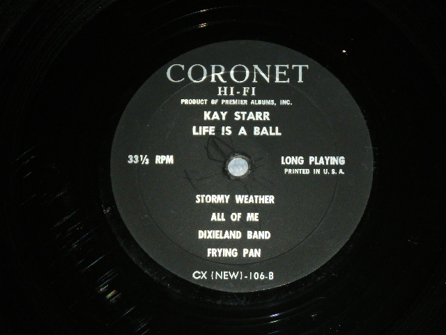 画像: KAY STARR - SINGS!  /  Early 1960's US ORIGINAL MONO Used LP 