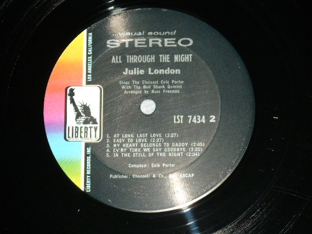 画像: JULIE LONDON - ALL THROUGH THE NIGHT( Ex++/Ex+++ ) / 1965 US ORIGINAL 2nd Press Late 60's Label STEREO Used LP 