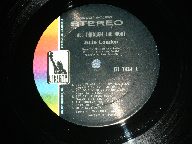画像: JULIE LONDON - ALL THROUGH THE NIGHT( Ex++/Ex+++ ) / 1965 US ORIGINAL 2nd Press Late 60's Label STEREO Used LP 
