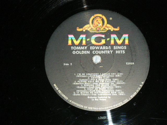 画像: TOMMY EDWARDS - SINGS GOLDEN COUNTRY HITS / 1961 US ORIGINAL MONO Used LP  