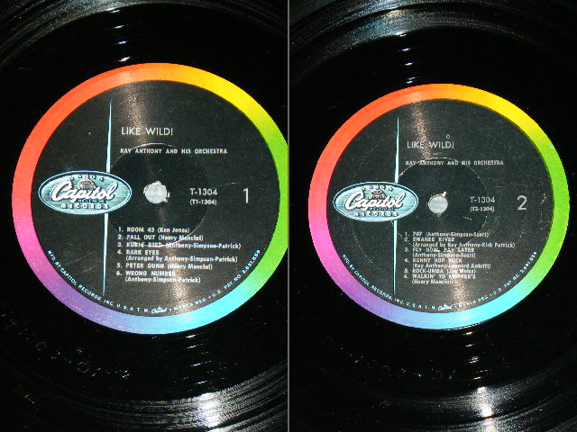 画像: RAY ANTHONY - LIKE WILD! / 1959 US "BLACK With RAINBOW CAPITOL logo on Left Side" Label MONO Used LP