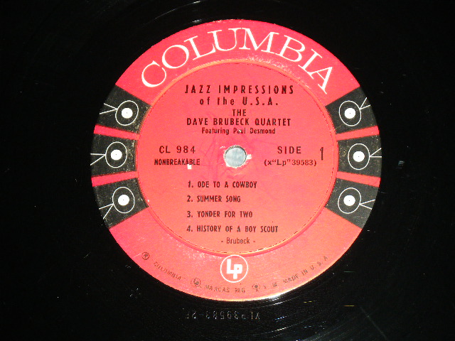 画像: DAVE BRUBECK QUARTET - JAZZ IMPRESSIONS OF THE USA  ( 6 EYES Label ) / 1957 US ORIGINAL MONO Used   LP 