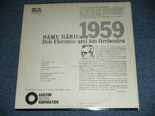 画像: BOB FLORENCE  - NAME BAND 1959  / 1959 US ORIGINAL MONO Used  LP 